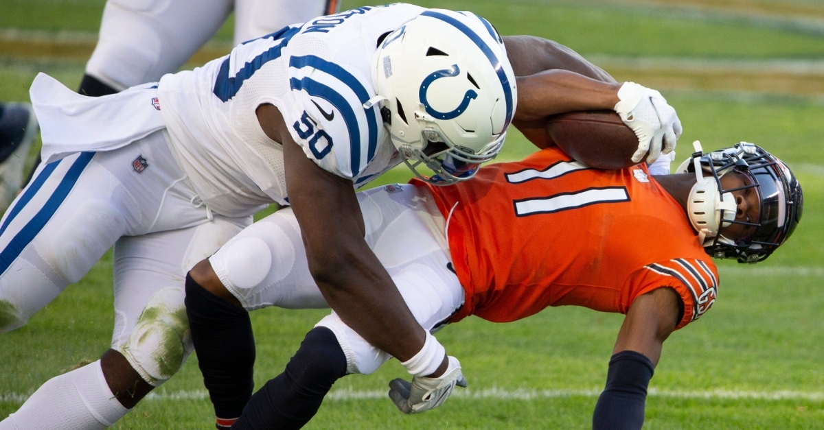 The Bears were unable to put together a touchdown drive until late in their eventual loss to the Colts. (Credit: Colin Boyle/IndyStar via Imagn Content Services, LLC)